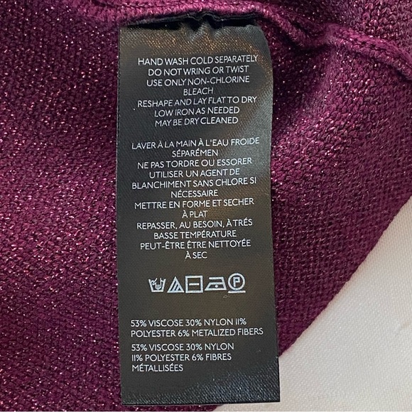 NWOT Anthropologie Purple Hourglass Sparkly Sweater Tank Top Size Medium - Picture 11 of 14